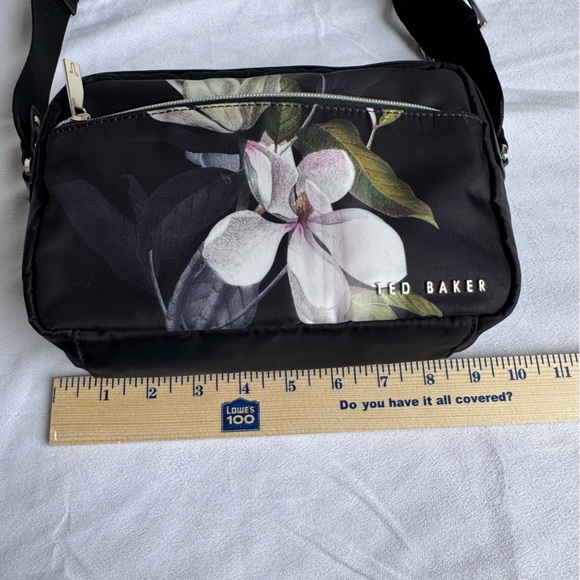 Ted Baker Tiera Opal Printed Crossbody Bag Floral Black Purse Bag Adjustable - Picture 13 of 13